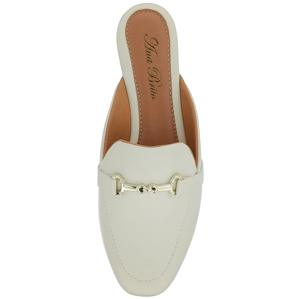 Sapato Mocassim Bico Quadrado Rasteira Casual