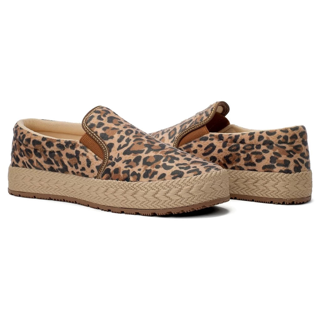 Tênis Feminino Onça Animal Slip On Solado