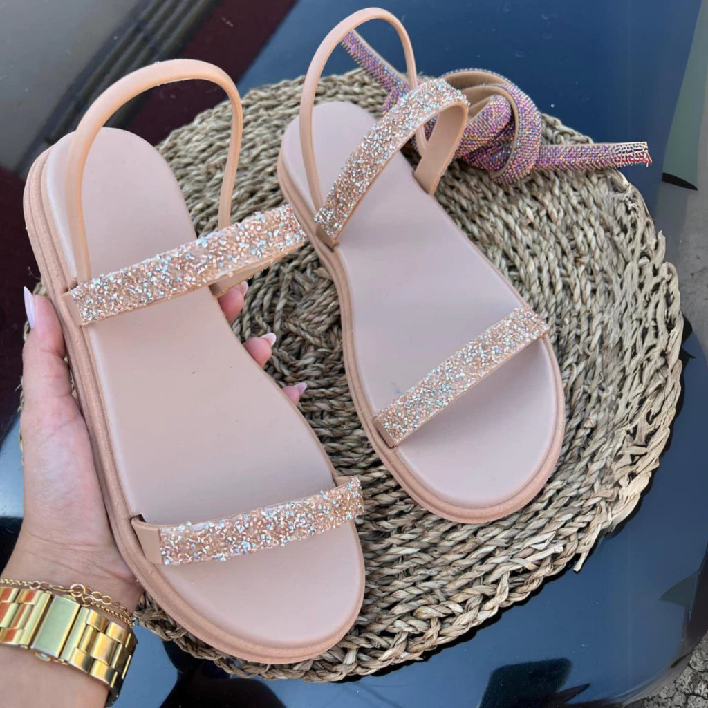Sandalia rasteirinha Golden Bliss 2025