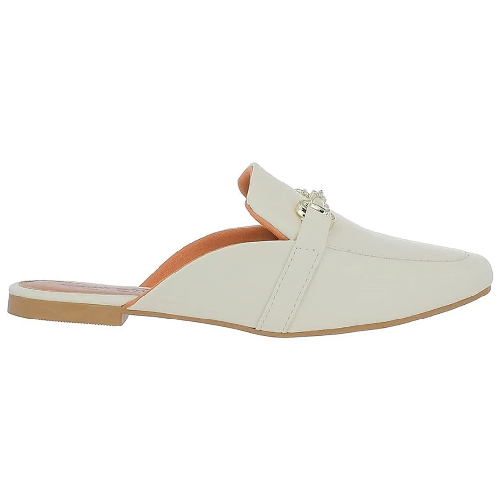 Sapato Mocassim Bico Quadrado Rasteira Casual
