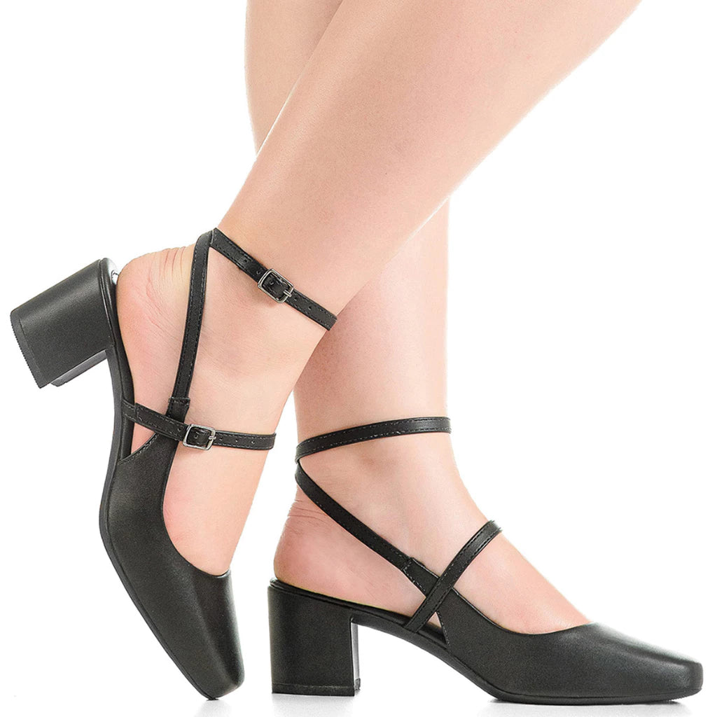 Scarpin Bico Quadrado Vintage Toes
