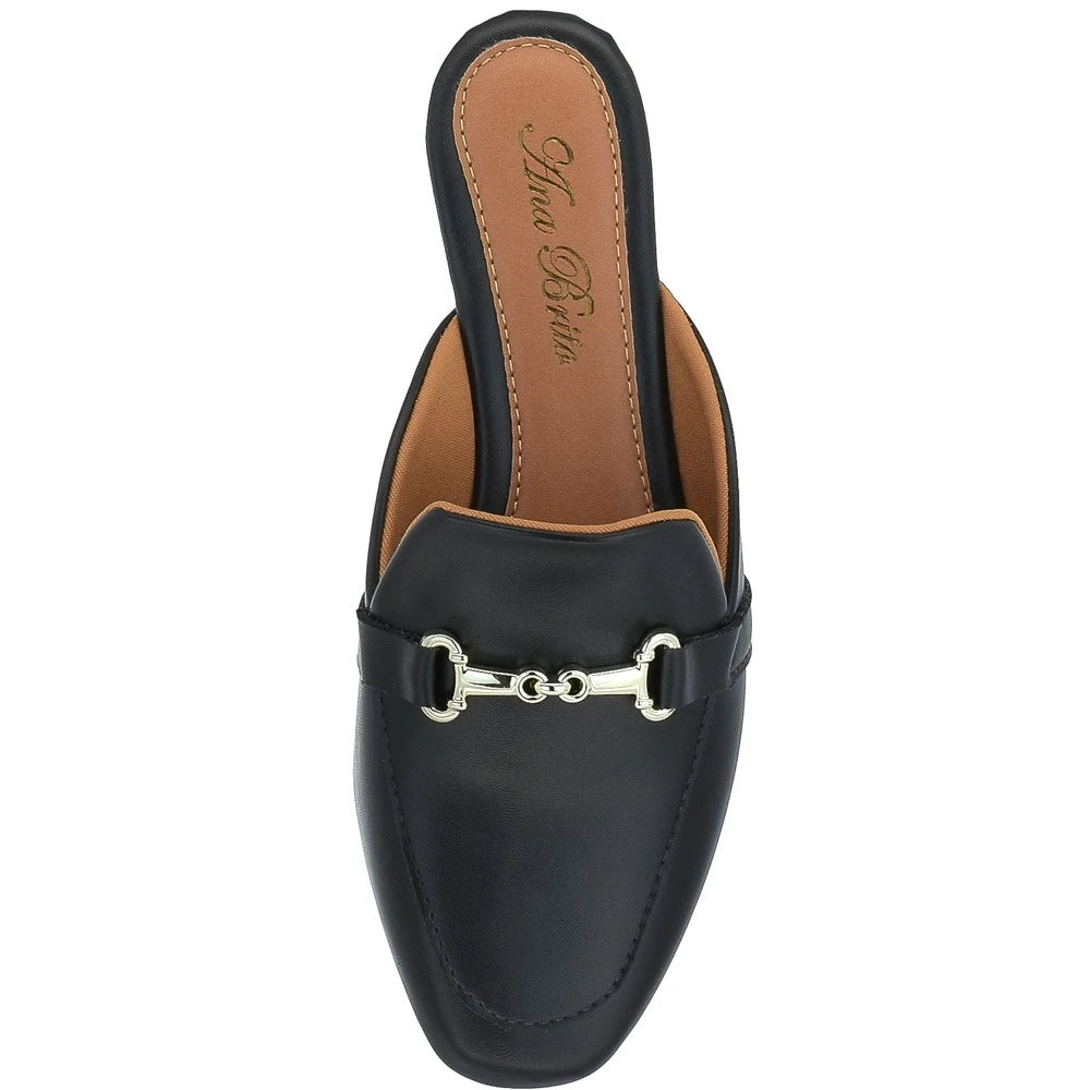 Sapato Mocassim Bico Quadrado Rasteira Casual