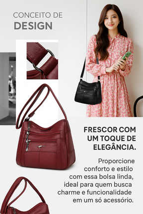 Bolsa Couro Sintético Transversal