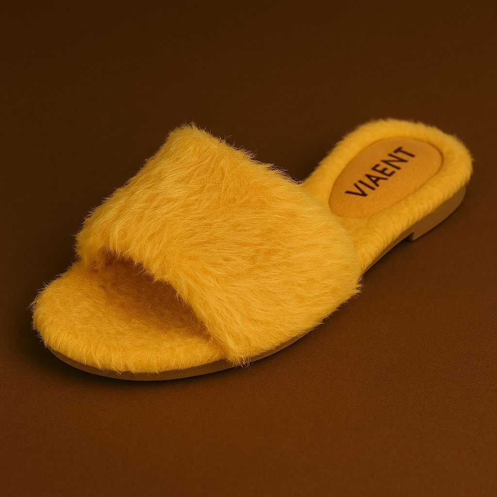 Chinelo Pantufa Pelinhos Slide
