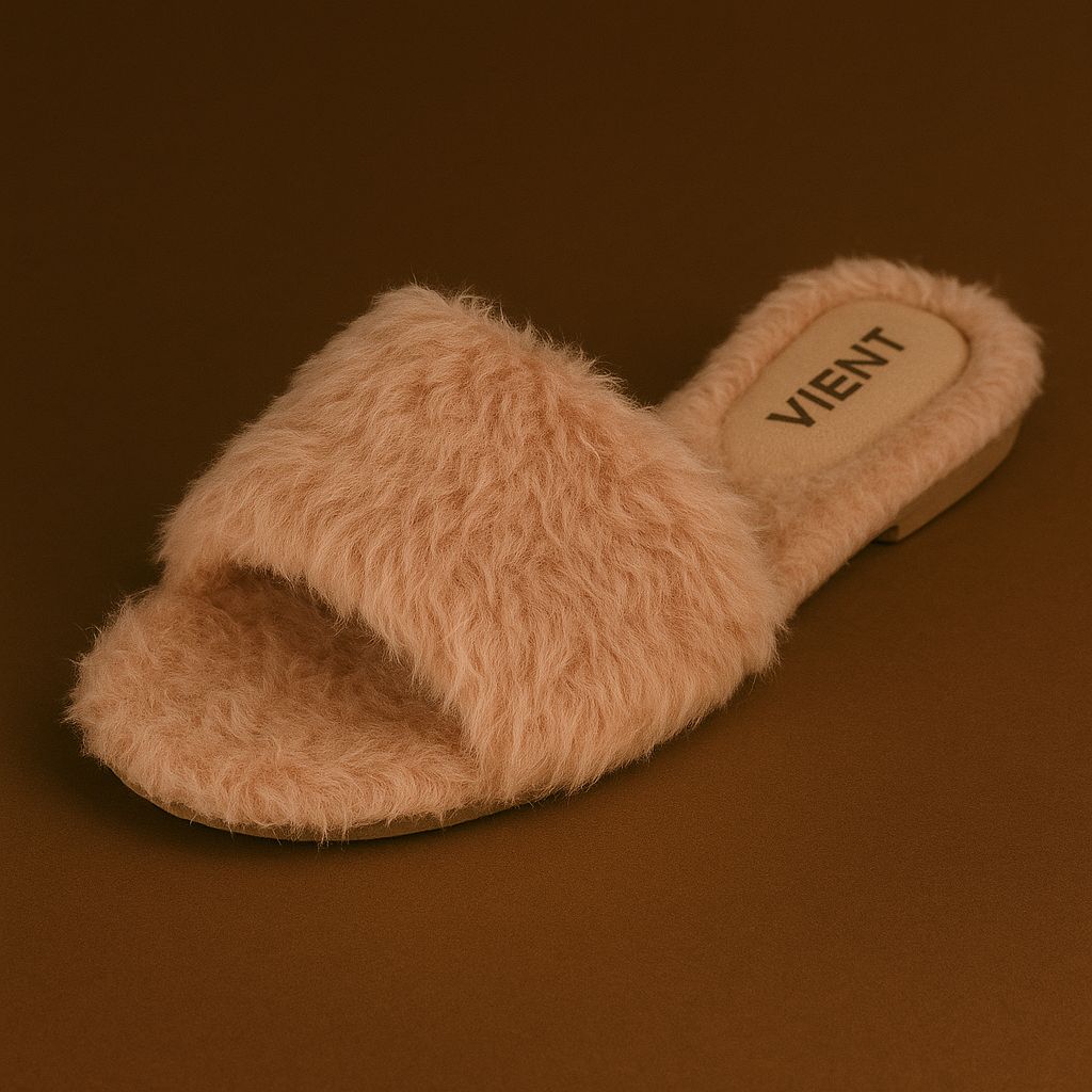 Chinelo Pantufa Pelinhos Slide