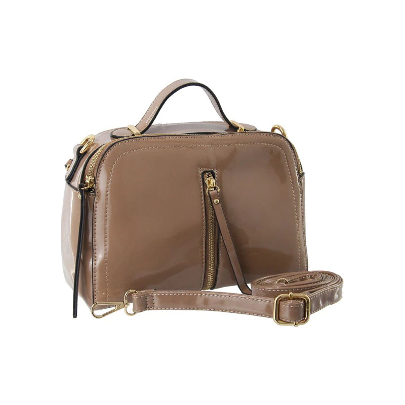 Bolsa Verniz Zíper Duplo
