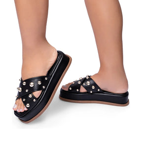 Sandália Vidacy Tamanco Flatform Leve 