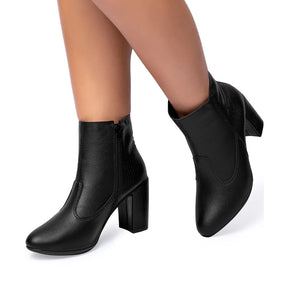 Bota Cano Curto Croco Preto