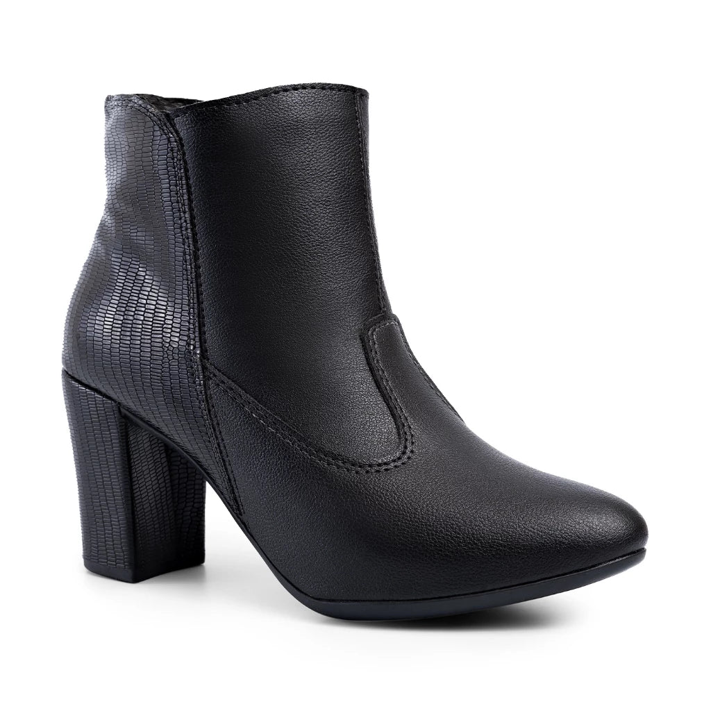 Bota Cano Curto Croco Preto