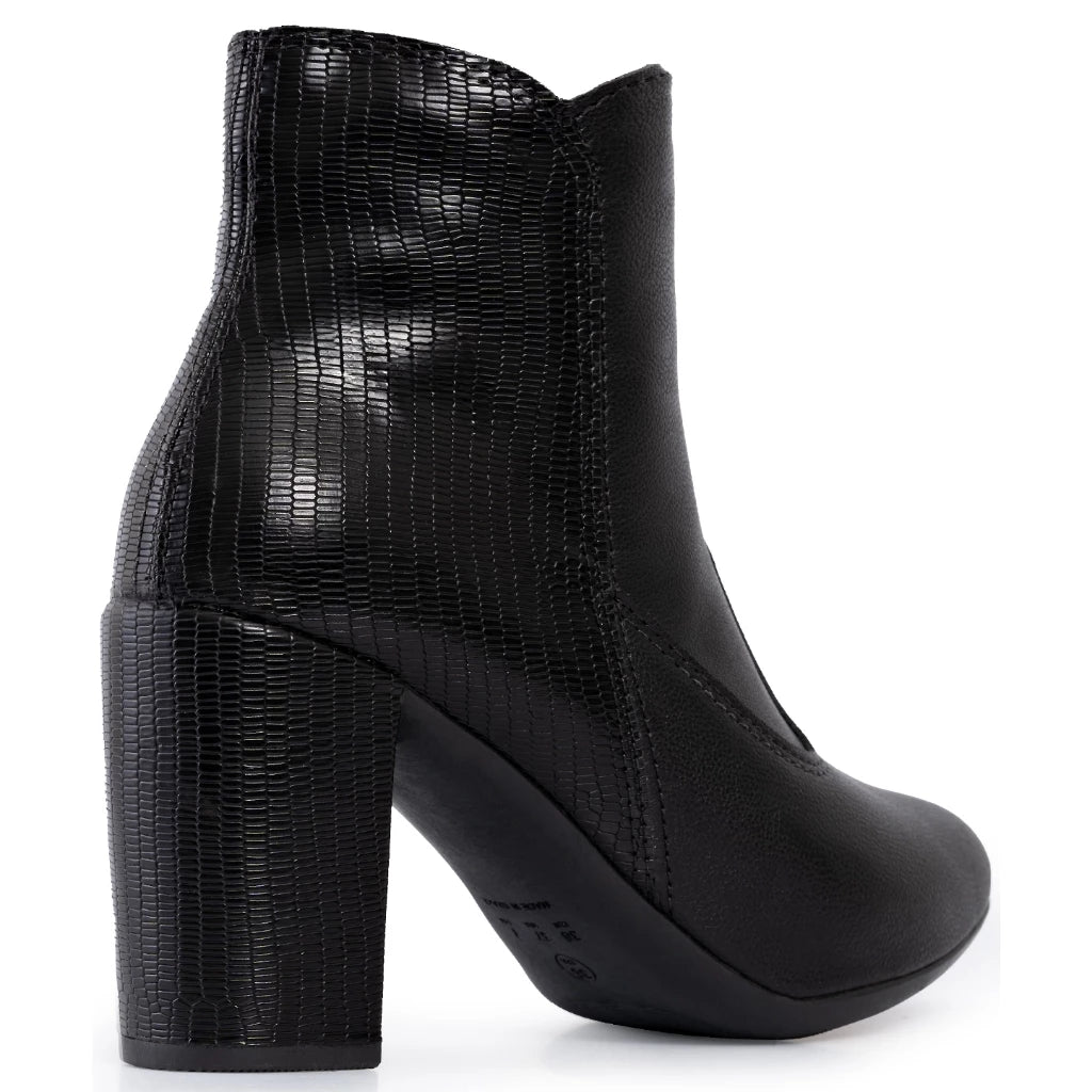 Bota Cano Curto Croco Preto