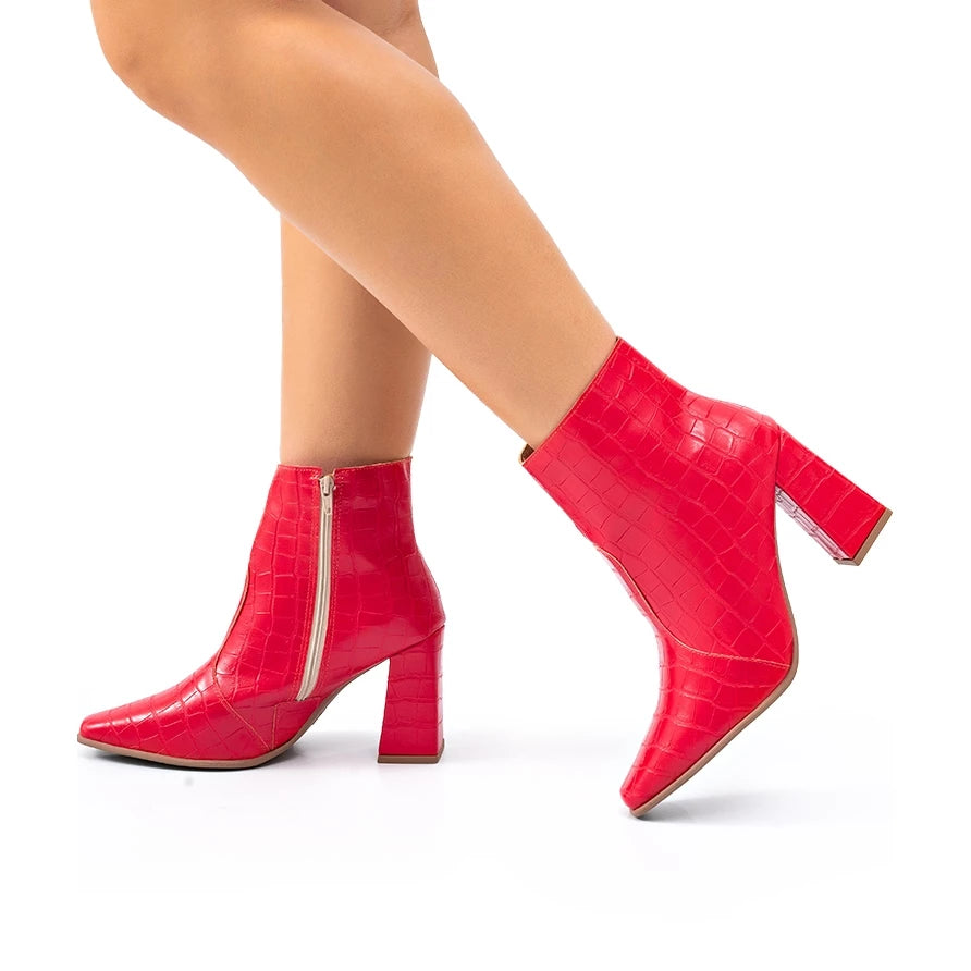 Bota Vidacy Salto Zíper Confort
