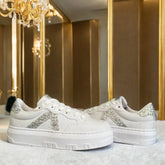 Tênis Feminino Glitter Branco Neutro Original