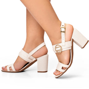 Sandália Vidacy Fuvella Confort Off White 