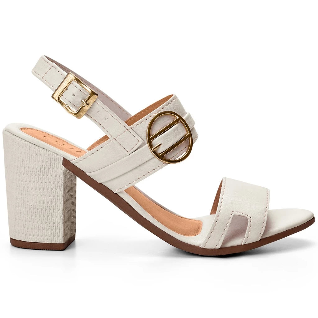 Sandália Vidacy Fuvella Confort Off White 