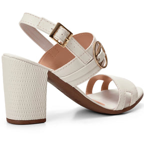 Sandália Vidacy Fuvella Confort Off White 