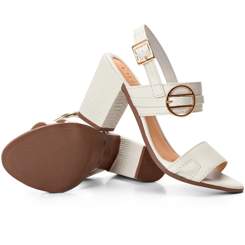 Sandália Vidacy Fuvella Confort Off White 