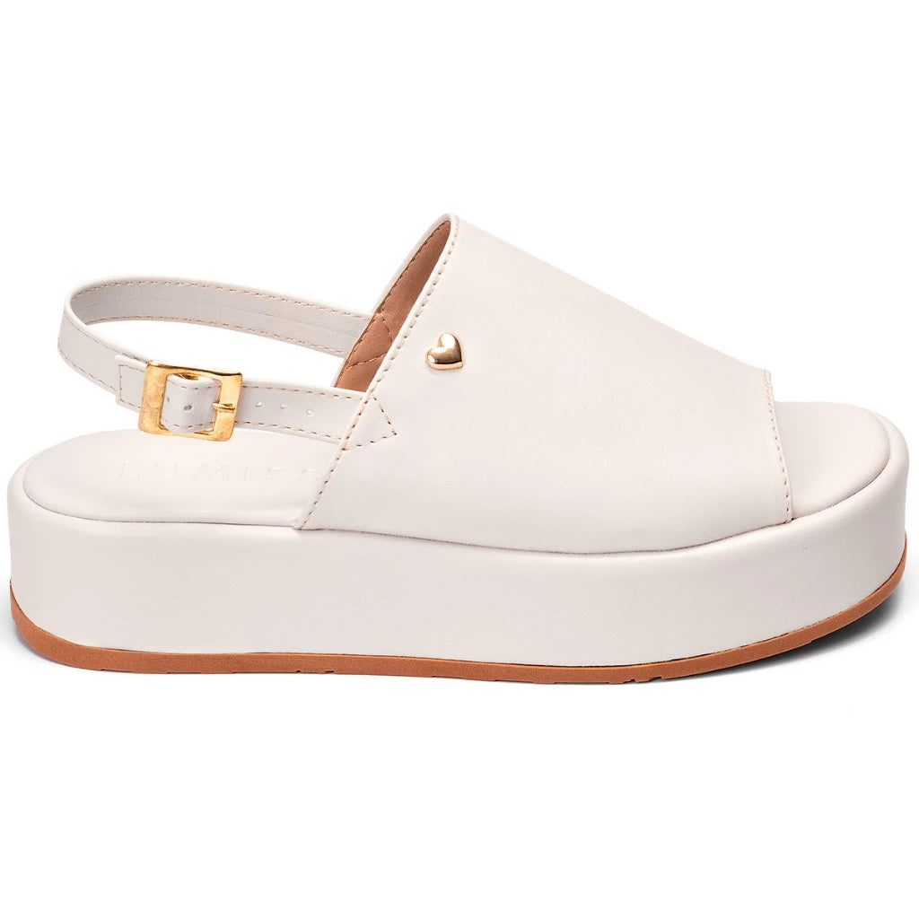 Sandália Vidacy Cashal Confort Flatform Off White 