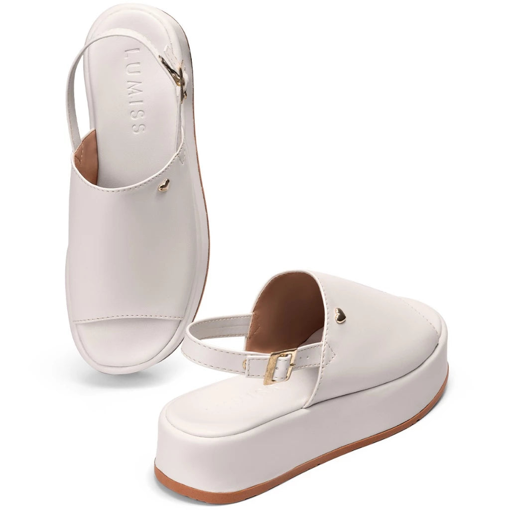 Sandália Vidacy Cashal Confort Flatform Off White 