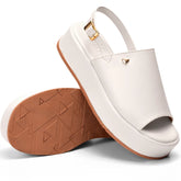Sandália Vidacy Cashal Confort Flatform Off White 