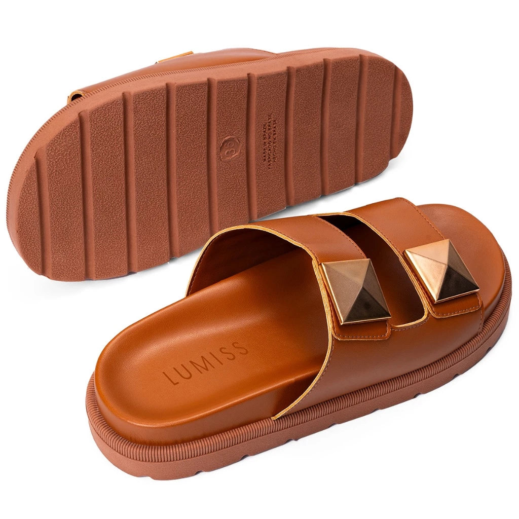 Sandália Vidacy Casual Confortável Caramelo 