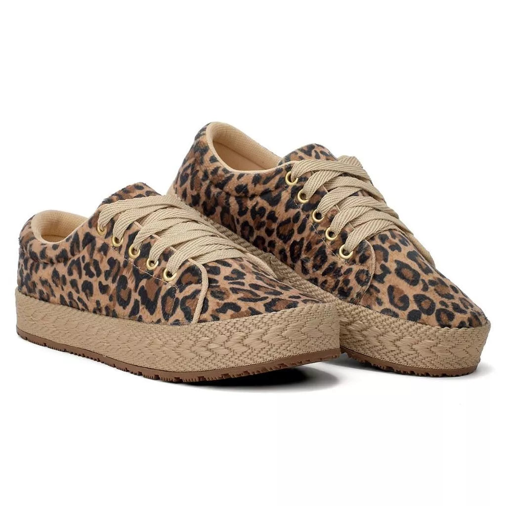 Tênis Feminino Onça Animal Slip On Solado 