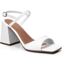 Sandália Vidacy Bico Quadrado Fibela Croco 