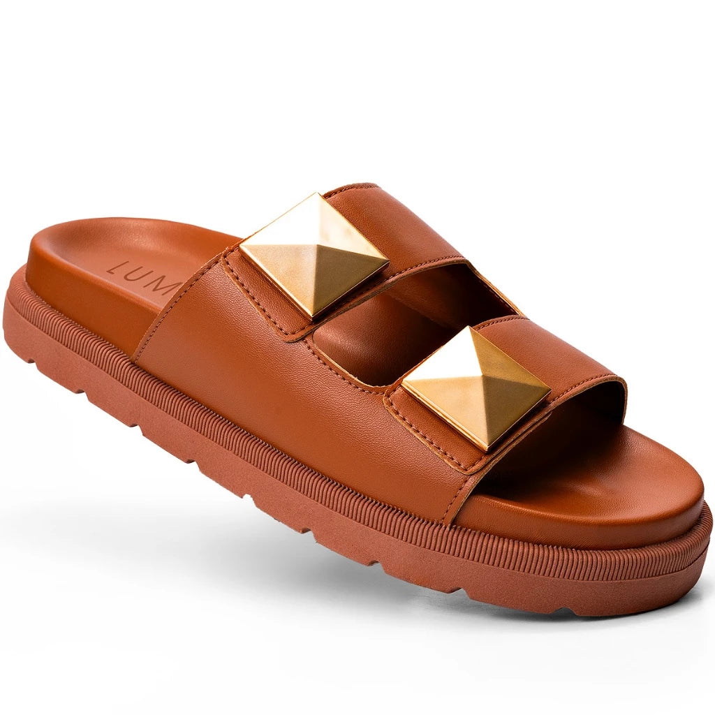 Sandália Vidacy Casual Confortável Caramelo 