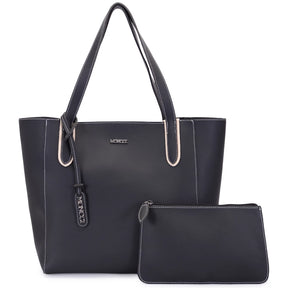 Bolsa Ombro Grande Fechameto Com Zíper + Carteira Trabalho Moncci 