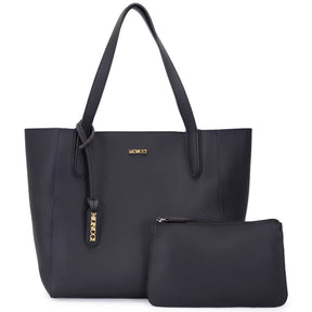 Bolsa Ombro Grande Fechameto Com Zíper + Carteira Trabalho Moncci 