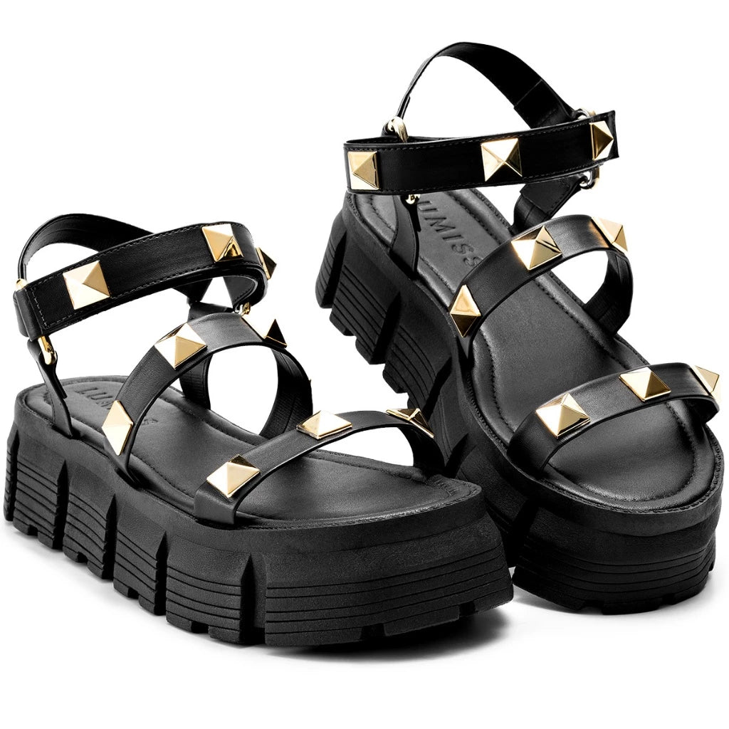 Sandália Vidacy Flatform Tratorada Pirâmide 