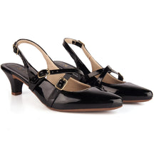 Sapato Slingback Salto Baixo