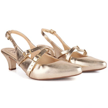 Sapato Slingback Salto Baixo