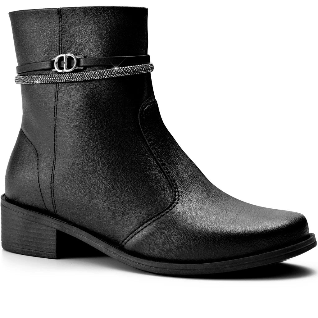 Bota Vidacy Strass Rasteira