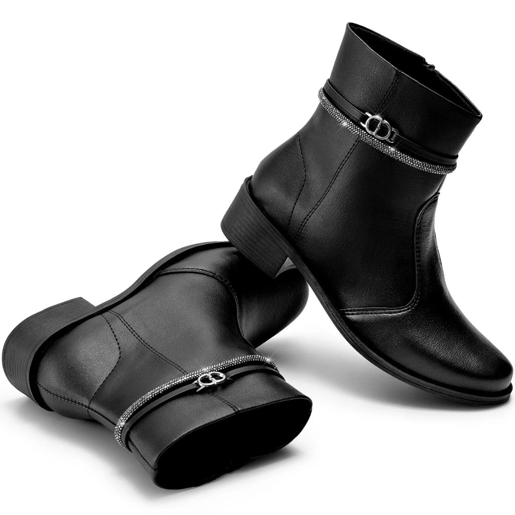 Bota Vidacy Strass Rasteira
