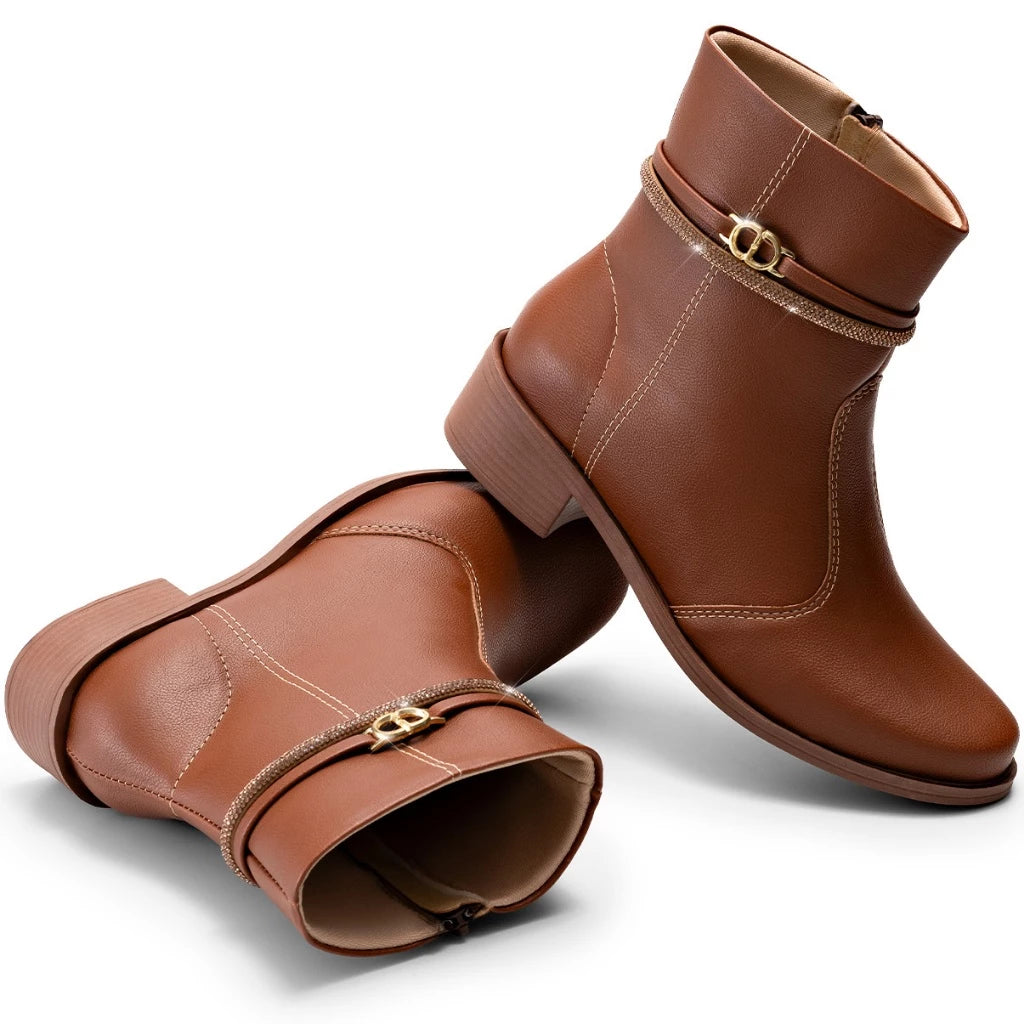 Bota Vidacy Strass Rasteira
