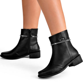 Bota Vidacy Strass Rasteira
