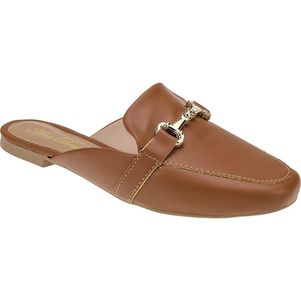 Sapato Mocassim Bico Quadrado Rasteira Casual 