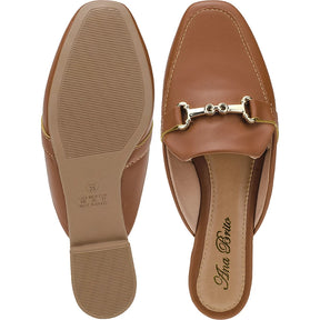 Sapato Mocassim Bico Quadrado Rasteira Casual 
