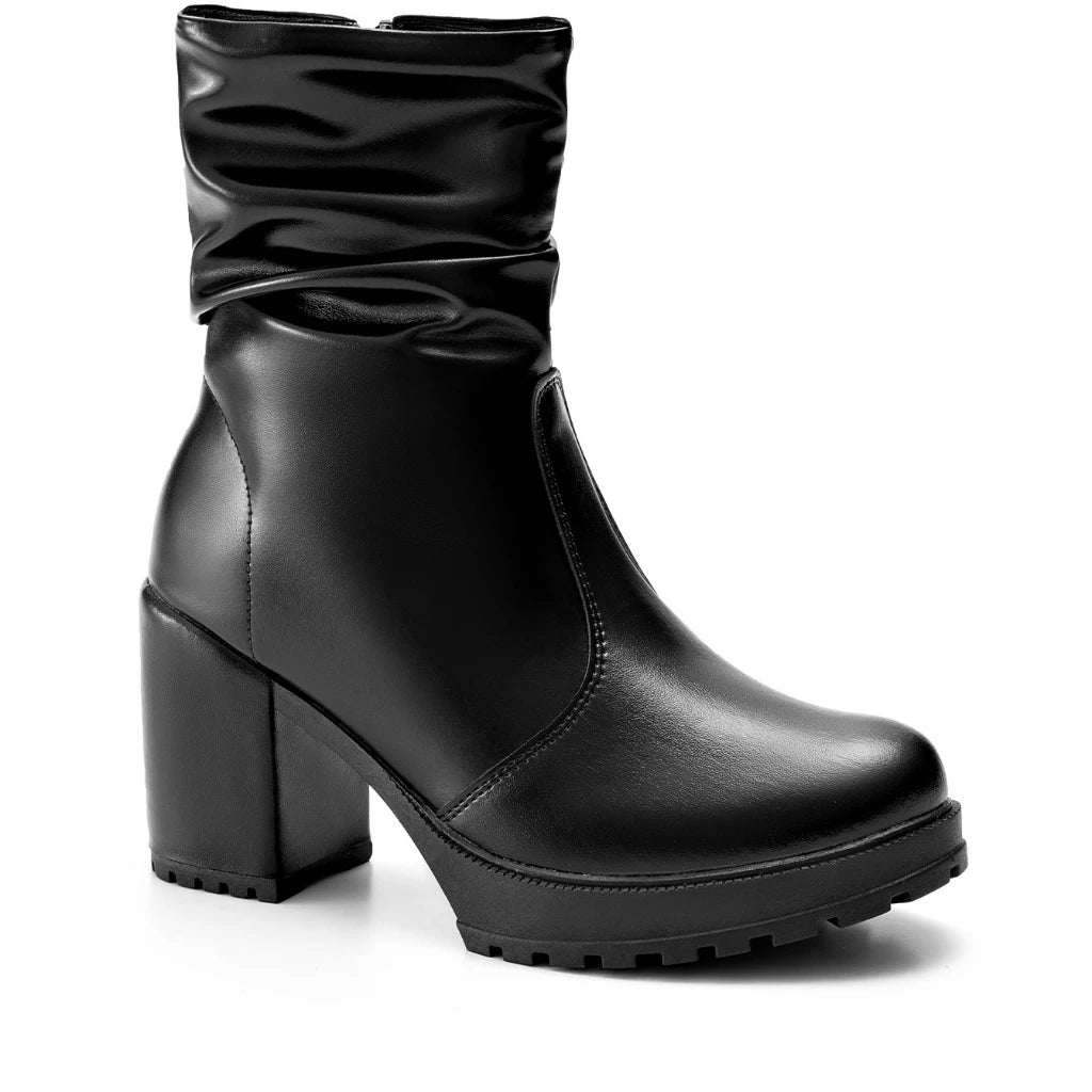 Bota Vidacy Cano Curto Enrugada