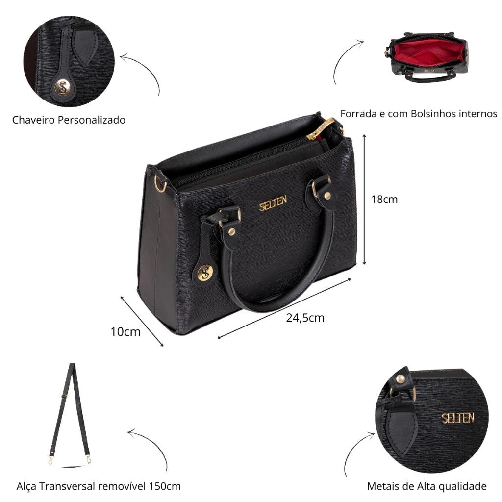 Kit Bolsa Média Transversal + Carteira Selten